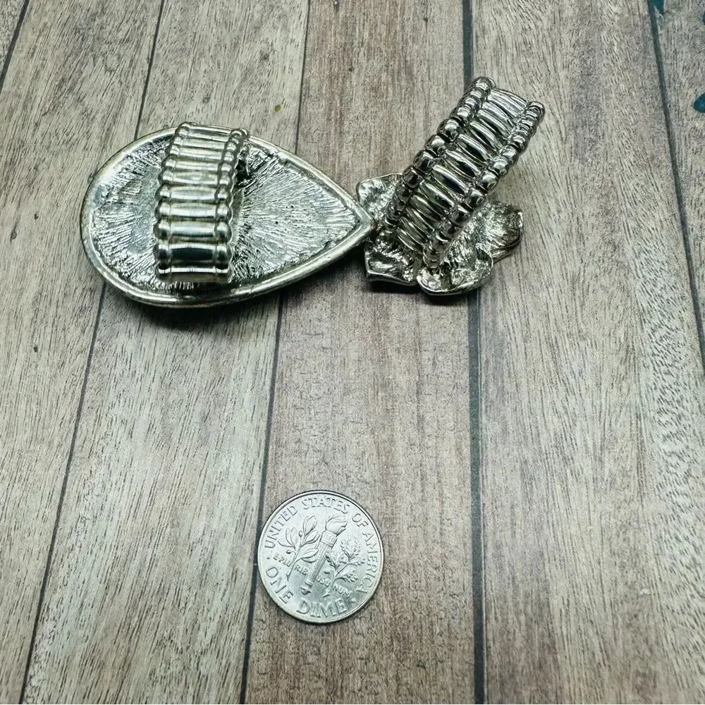 Silver Turquoise And Flower Stretch Rings B1‎